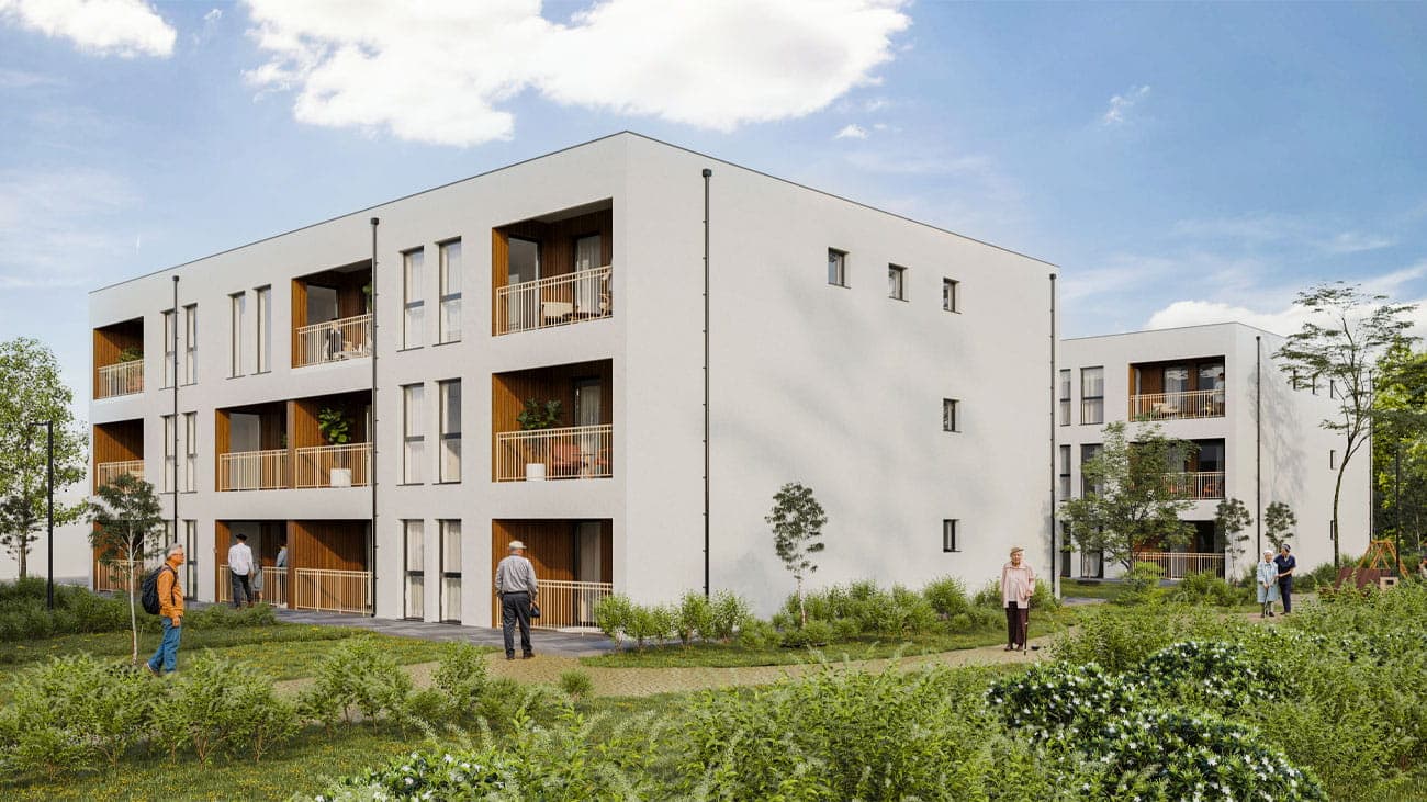 Sustainable senior housing with energy-efficient construction
