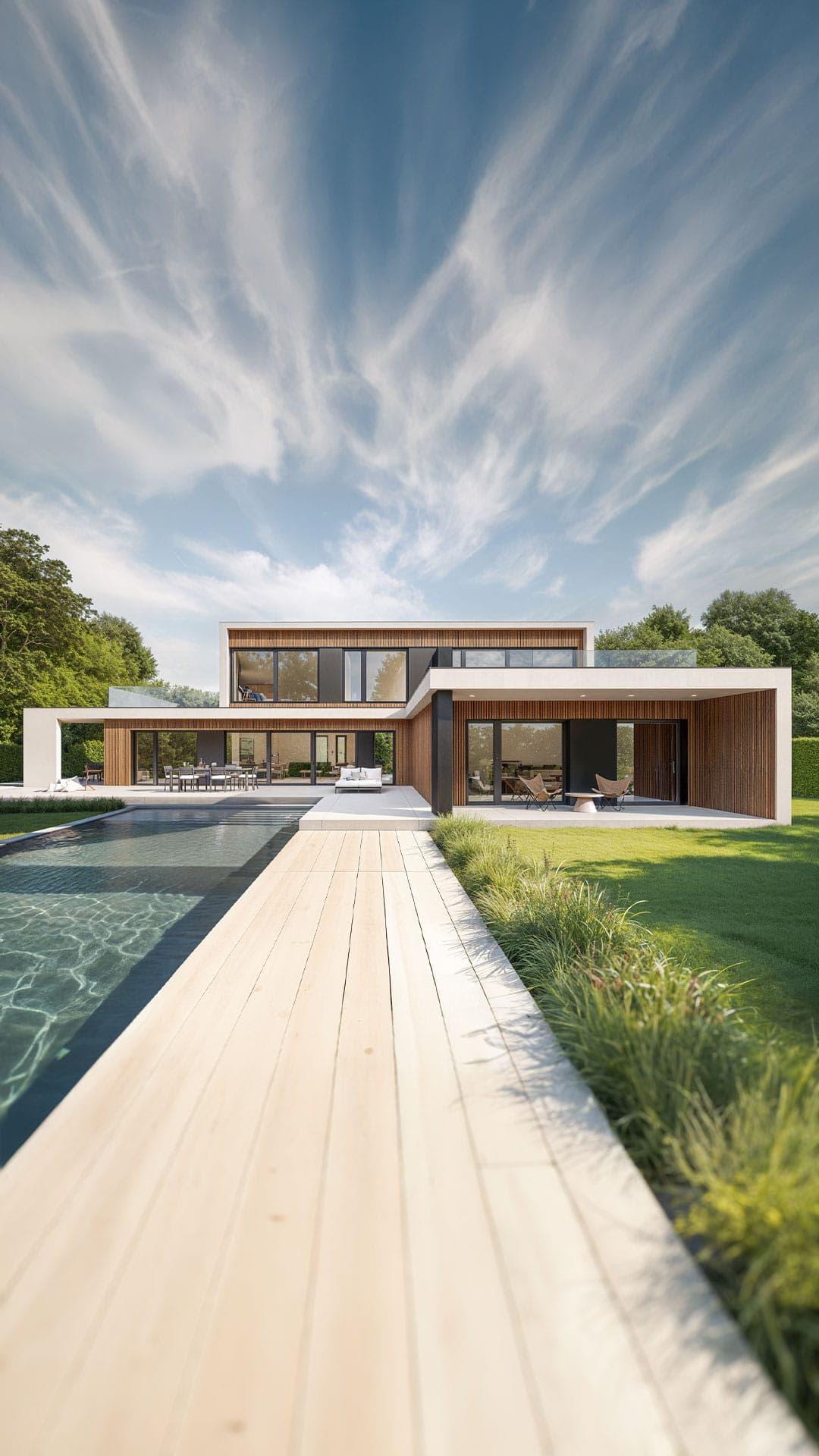 Luxury InstaBuilt signature home exterior with refined modern architecture