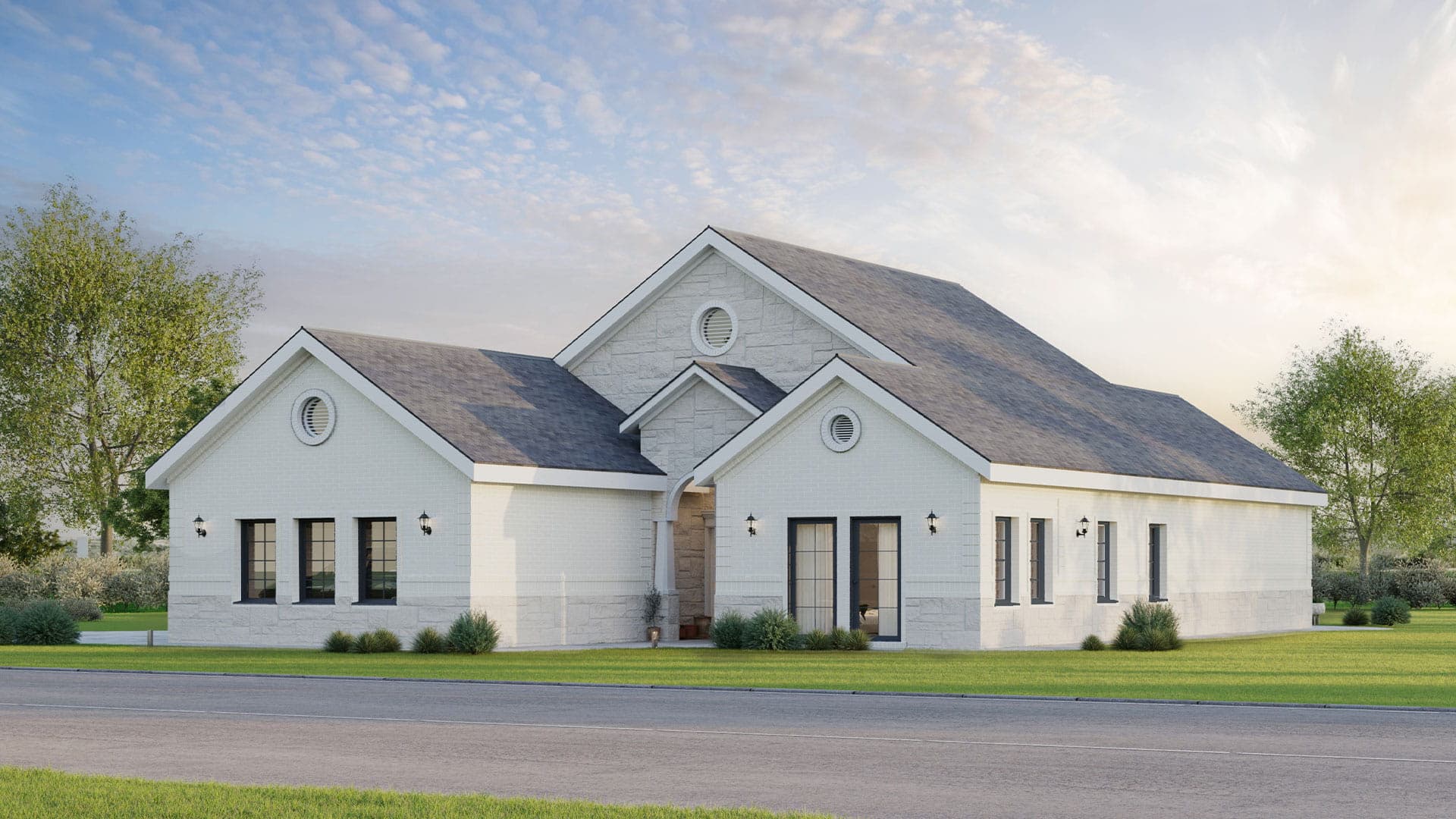 Traditional American home exterior design