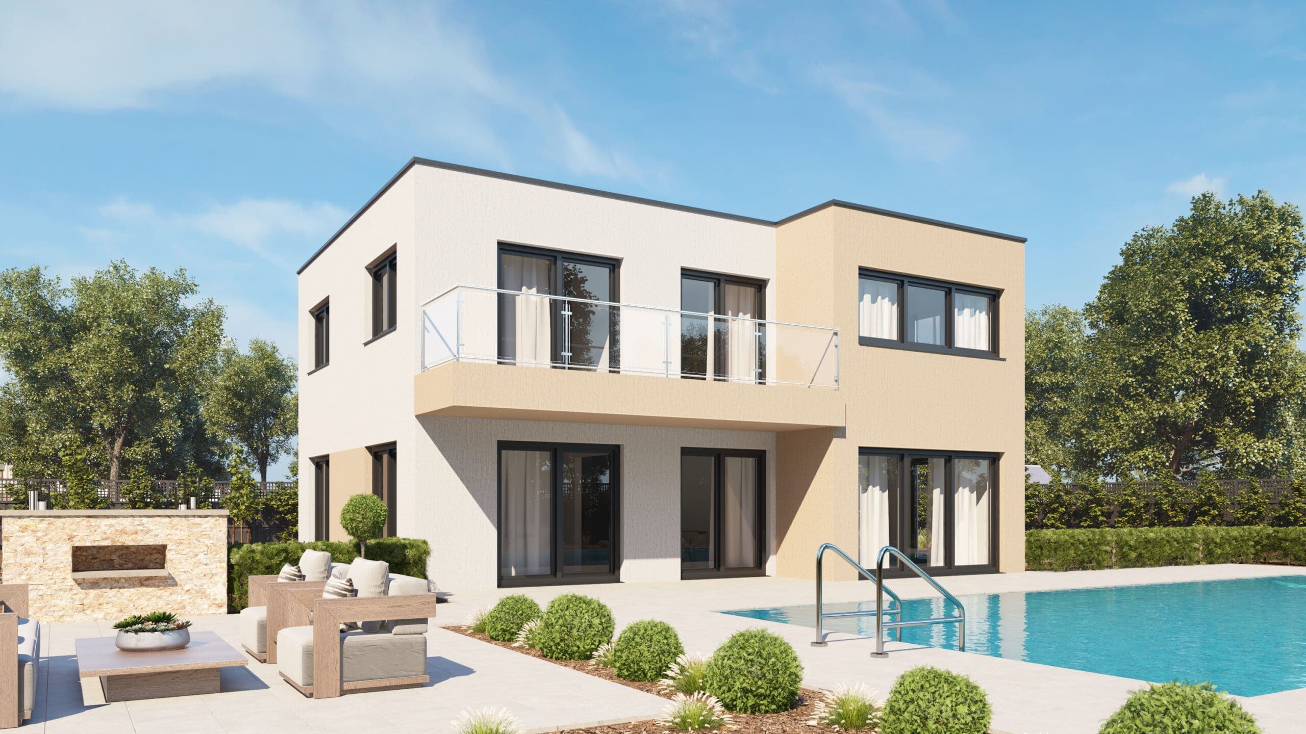 Traditional European home exterior design