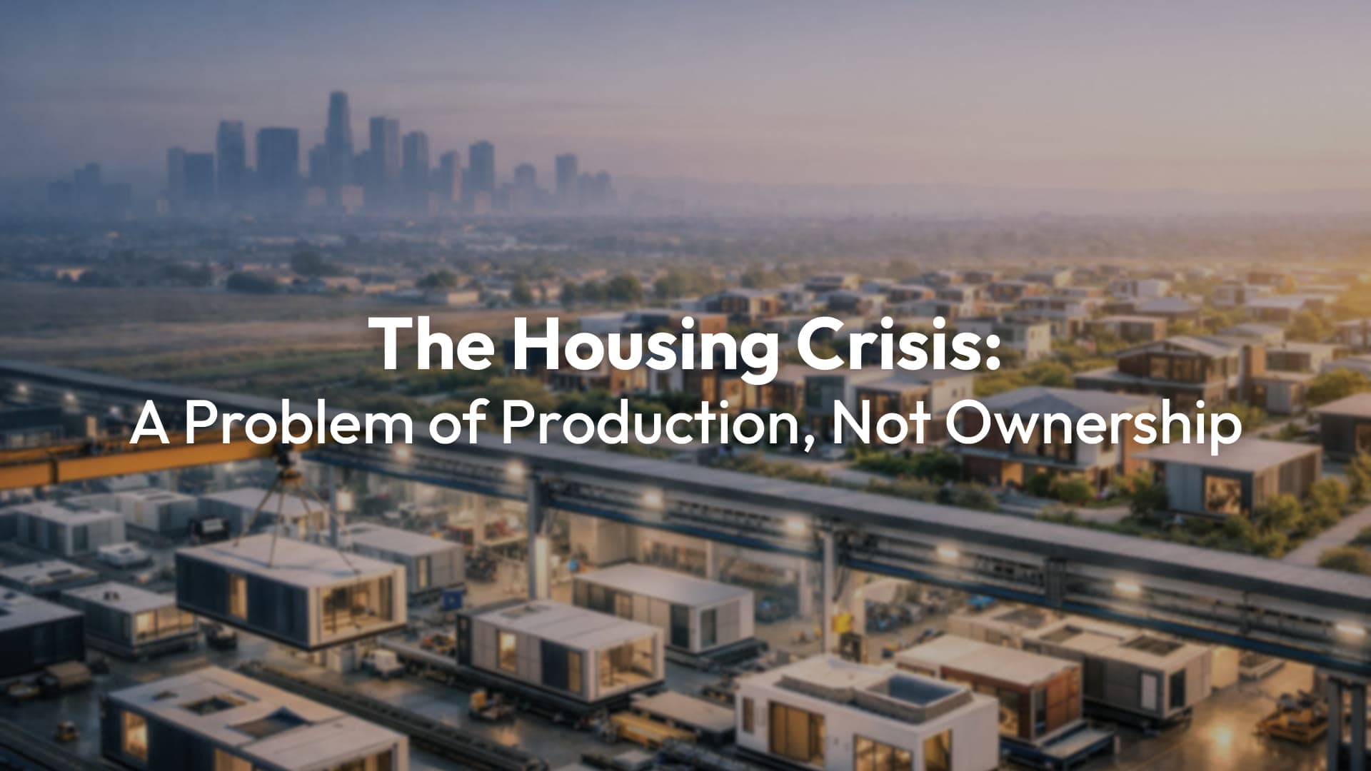 The Housing Crisis: A Problem of Production, Not Ownership