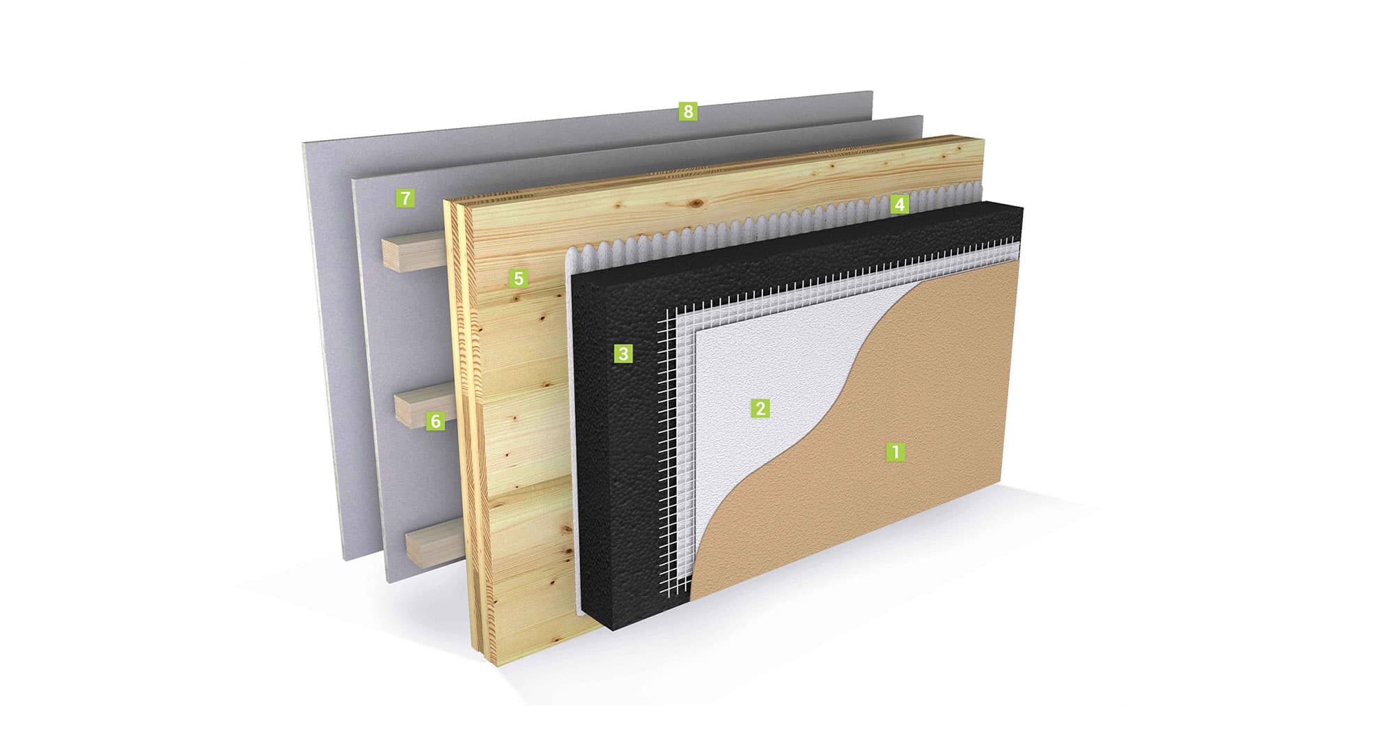 External Wall 62 construction layers diagram