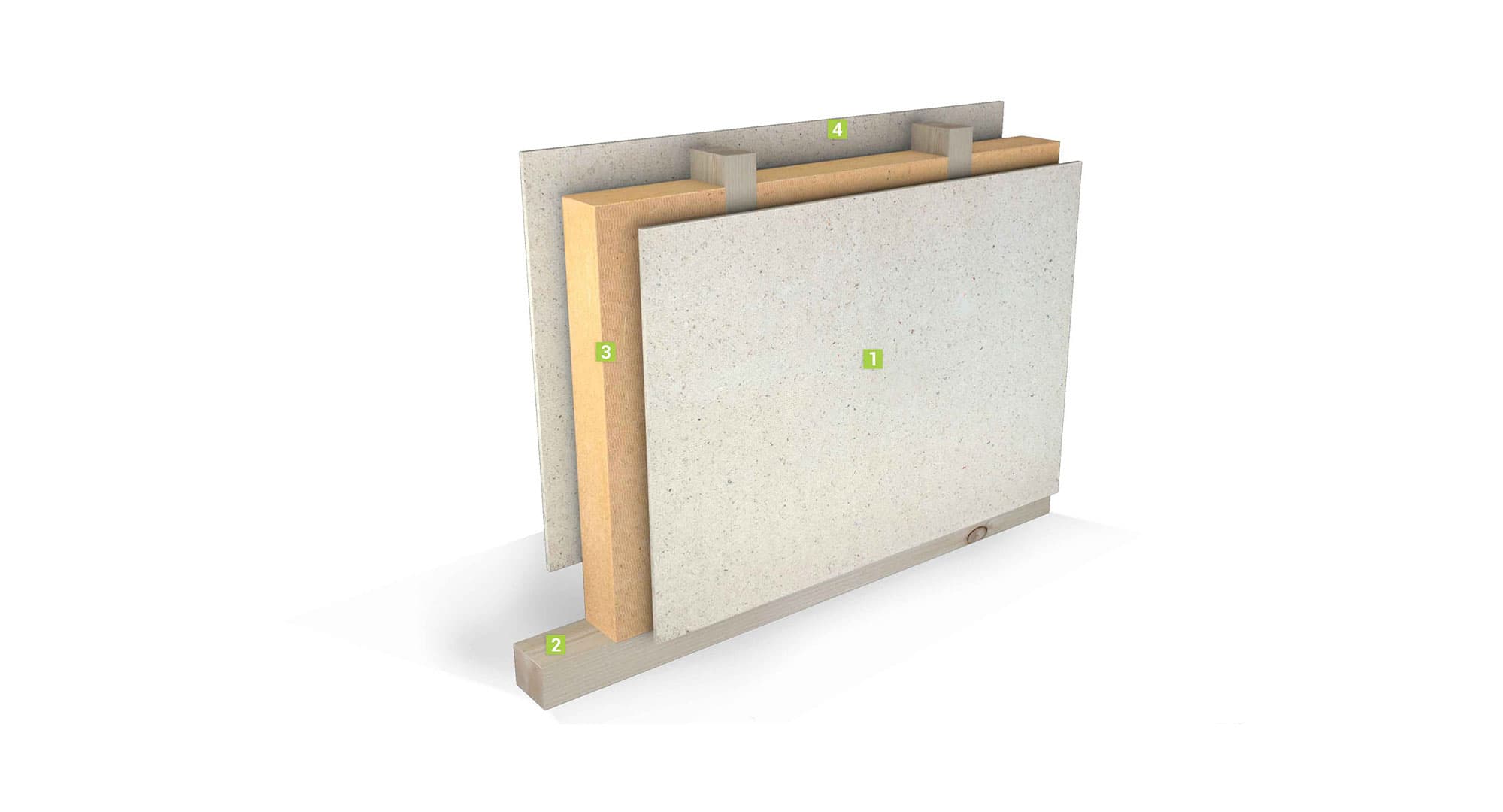 Seperating Wall 13 construction layers diagram