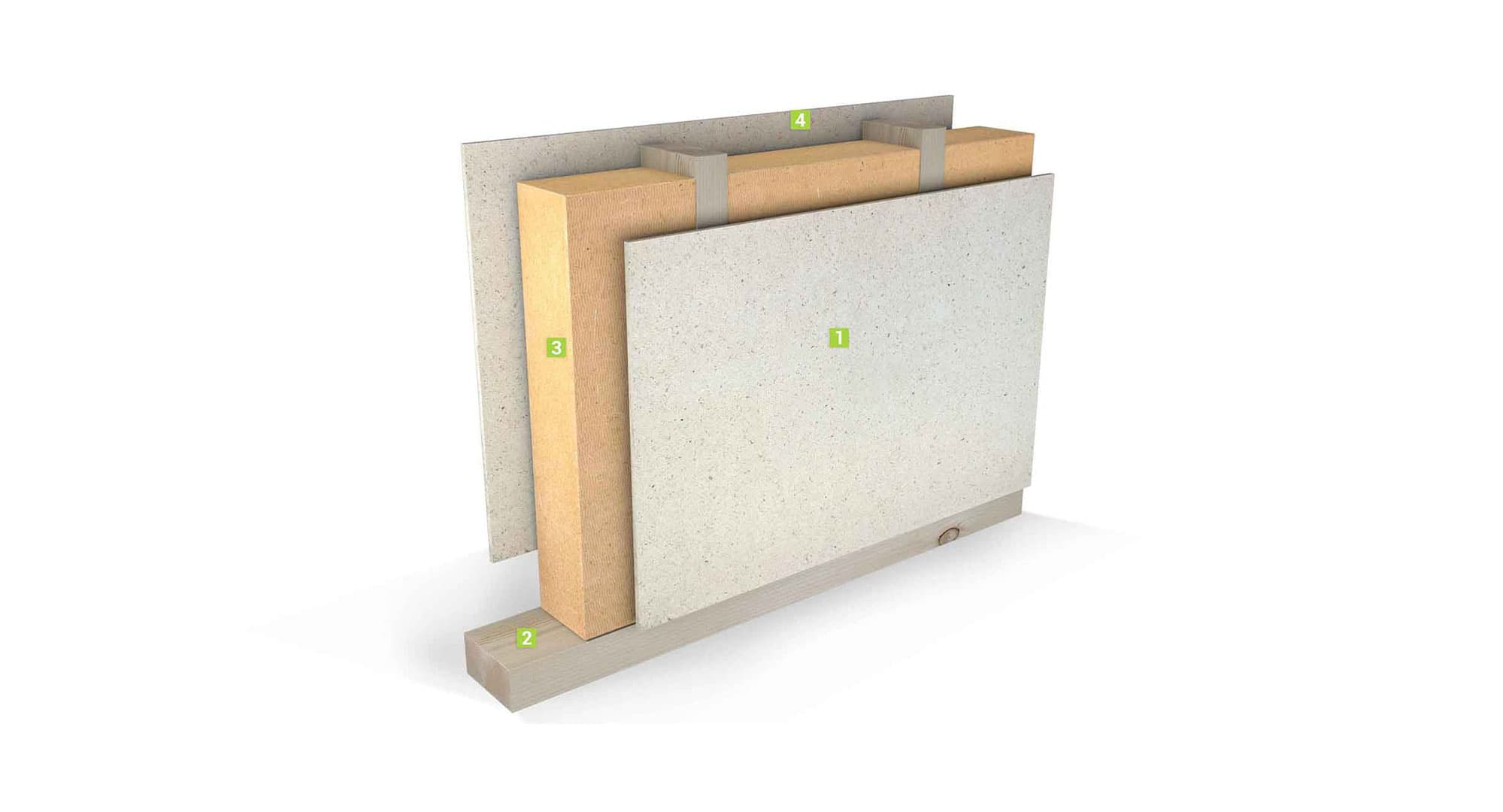 Seperating Wall 14 construction layers diagram