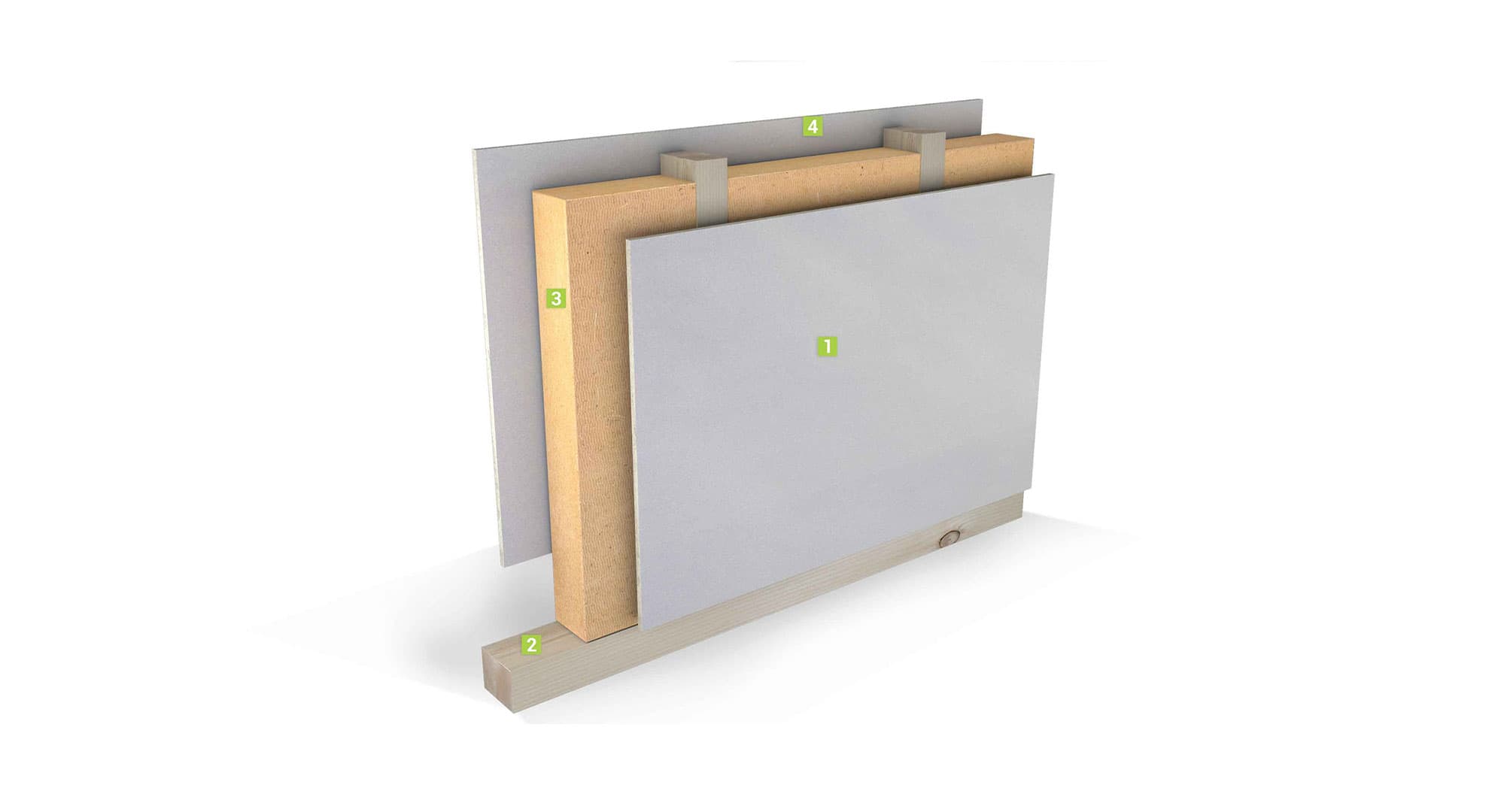 Seperating Wall 15 construction layers diagram