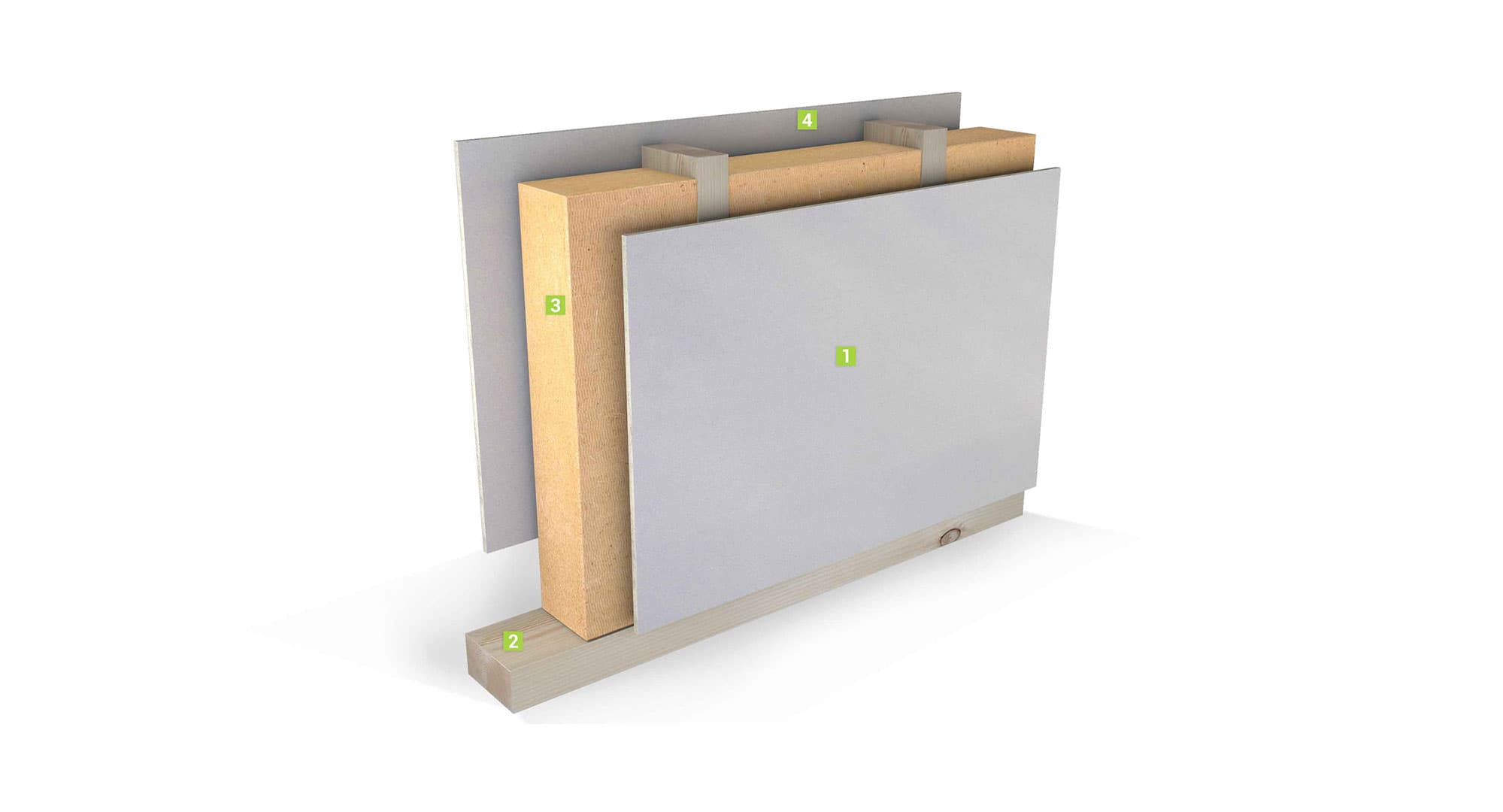Seperating Wall 16 construction layers diagram