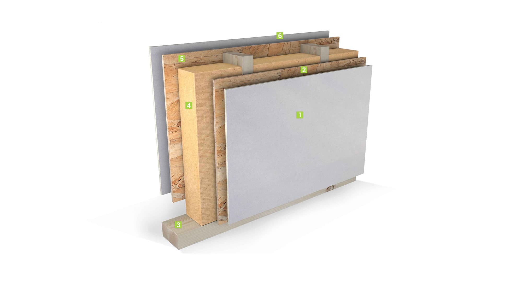 Seperating Wall 18 construction layers diagram
