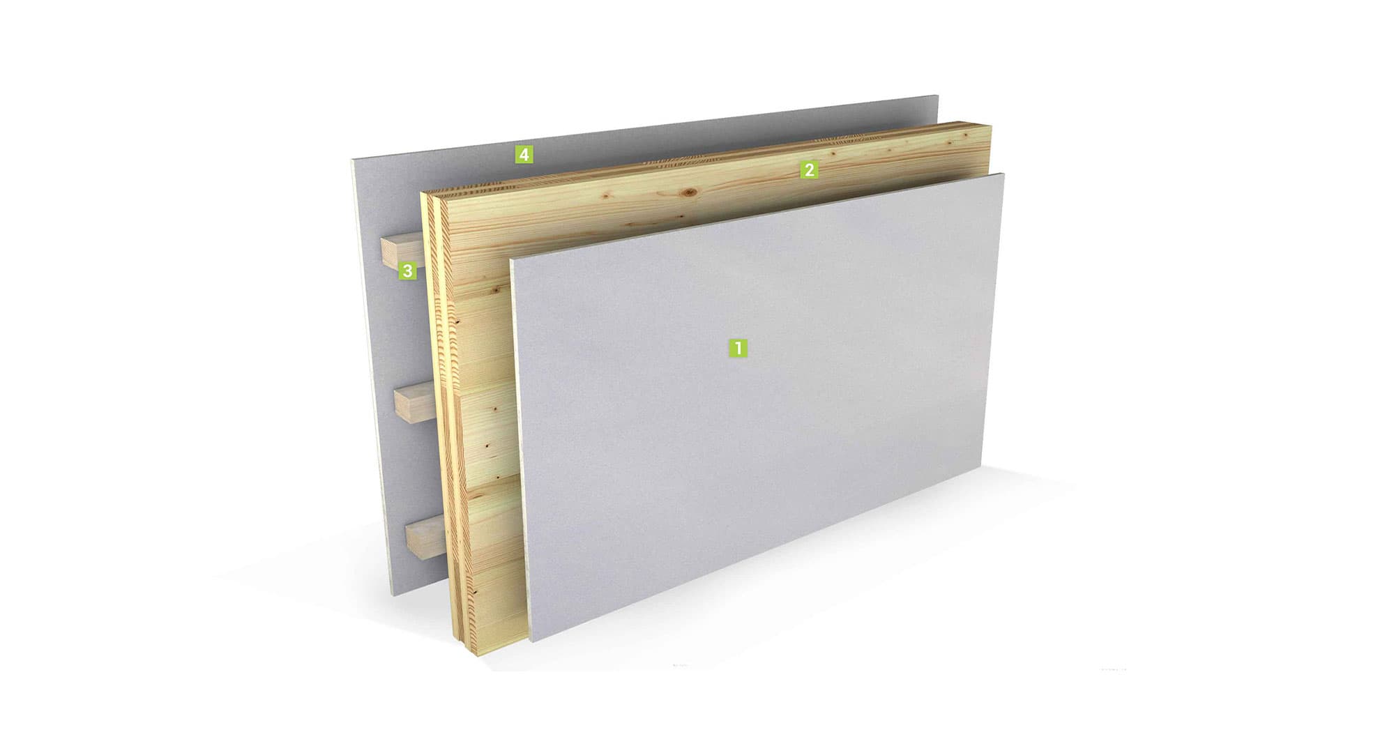 Seperating Wall 22 construction layers diagram