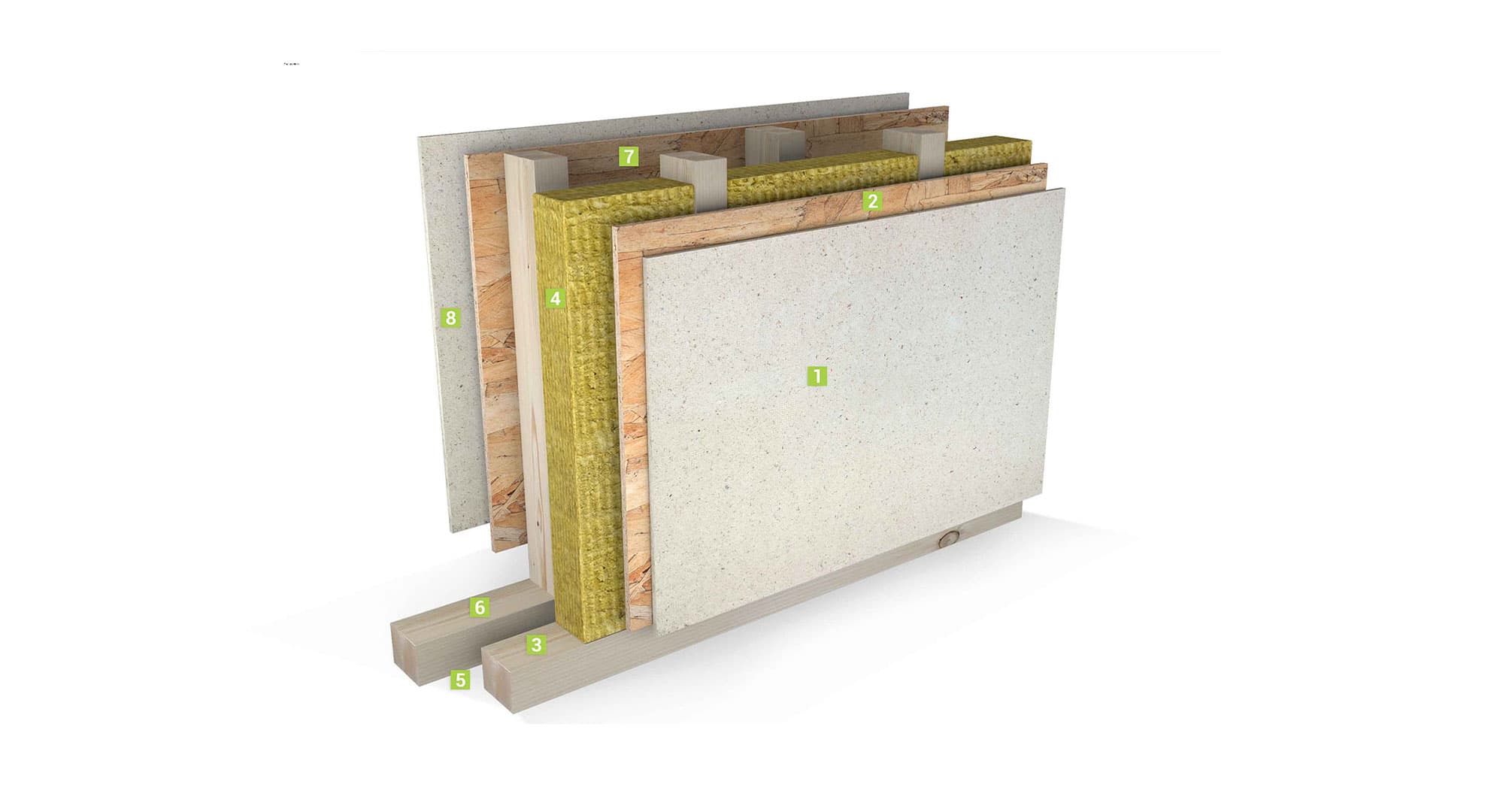 Seperating Wall 23 construction layers diagram