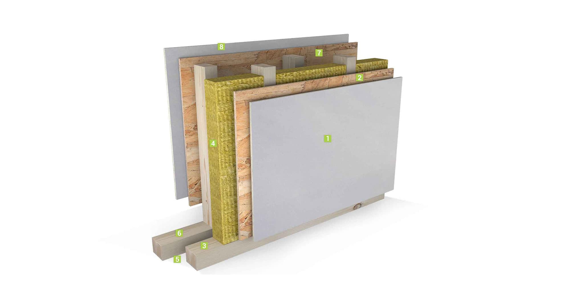 Seperating Wall 24 construction layers diagram