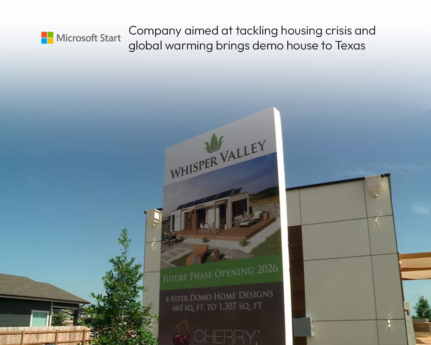 Unternehmen zur Bekämpfung der Wohnungskrise und des Klimawandels bringt Demohaus nach Texas