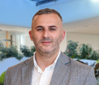 Portrait of Besart Hajrizi, Insta Innovation Center Associate at InstaBuilt