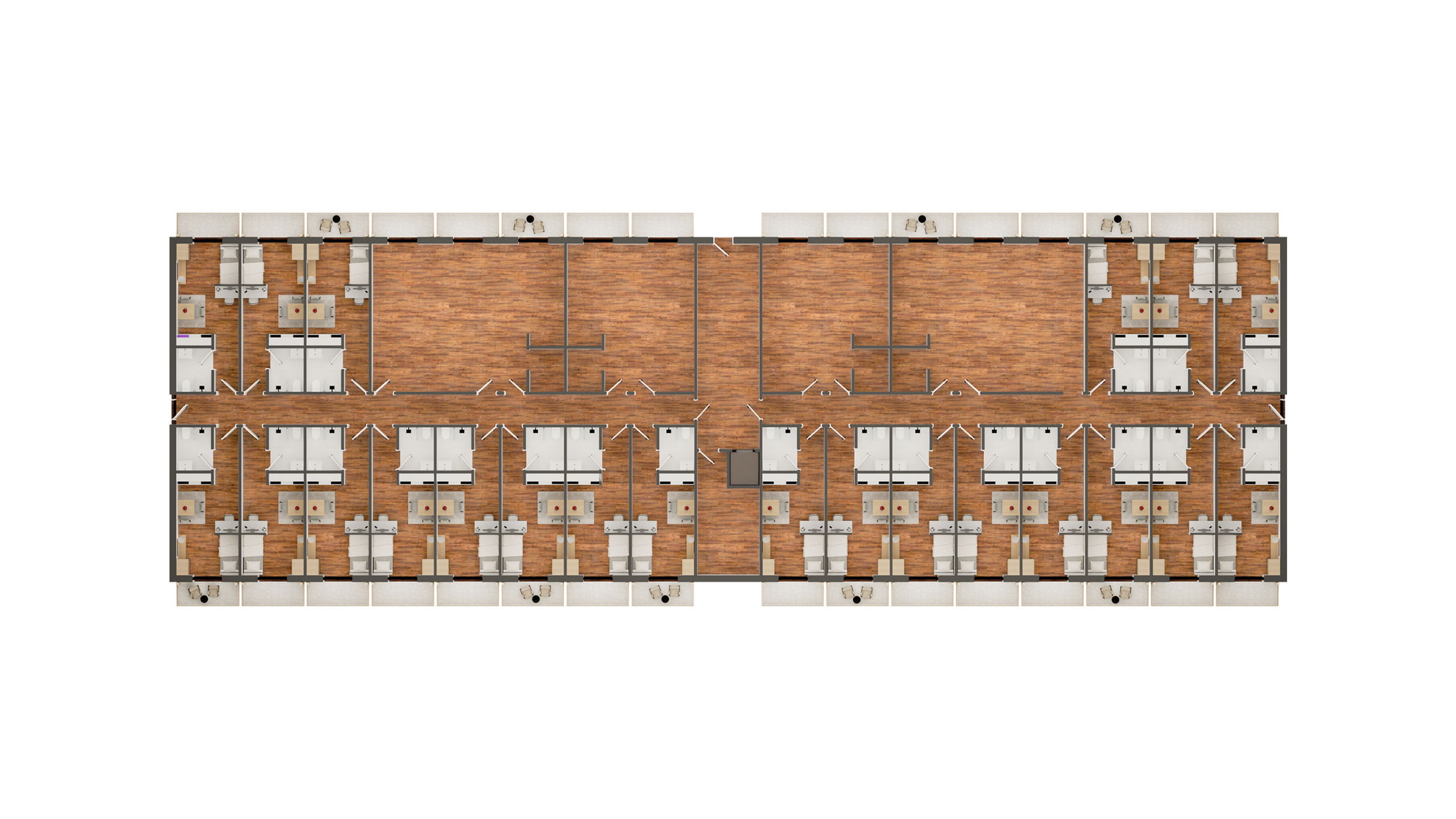 Micro apartments ground floor plan layout
