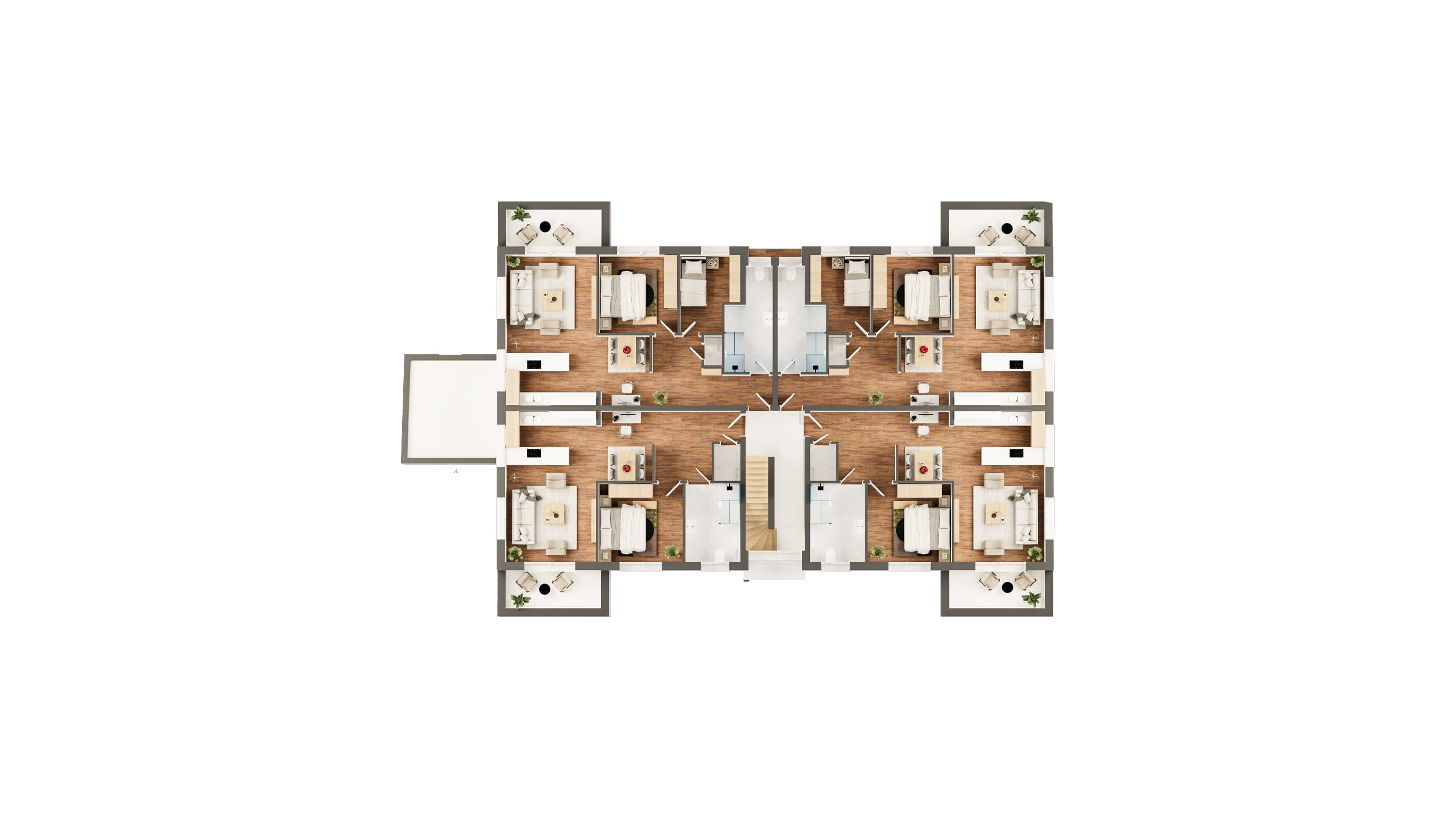 Multifamily first floor plan layout