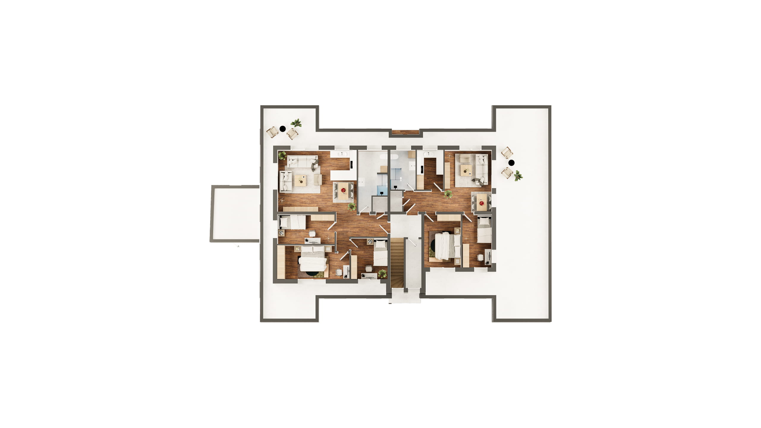 Multifamily second floor plan layout