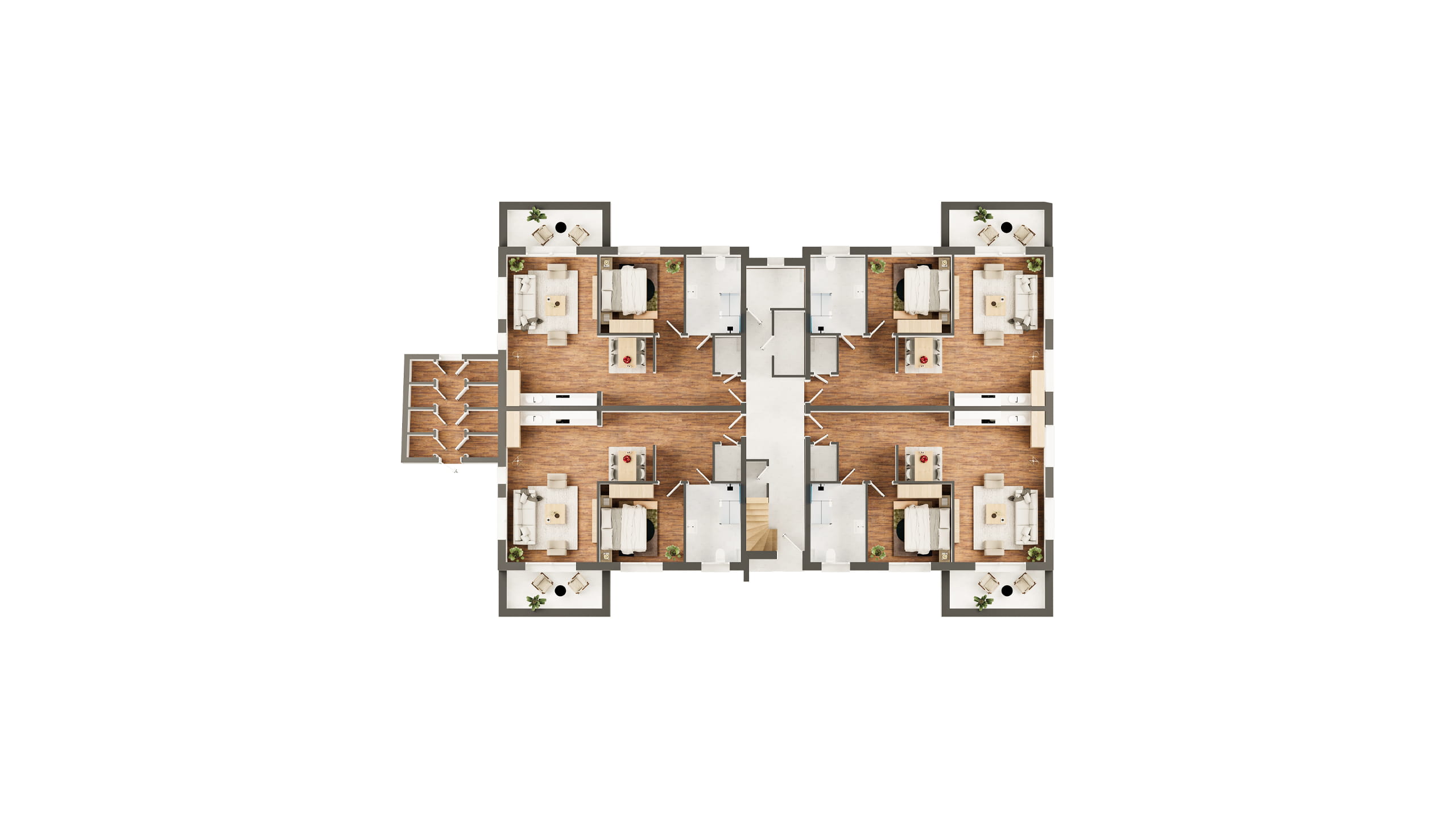Multifamily ground floor plan layout