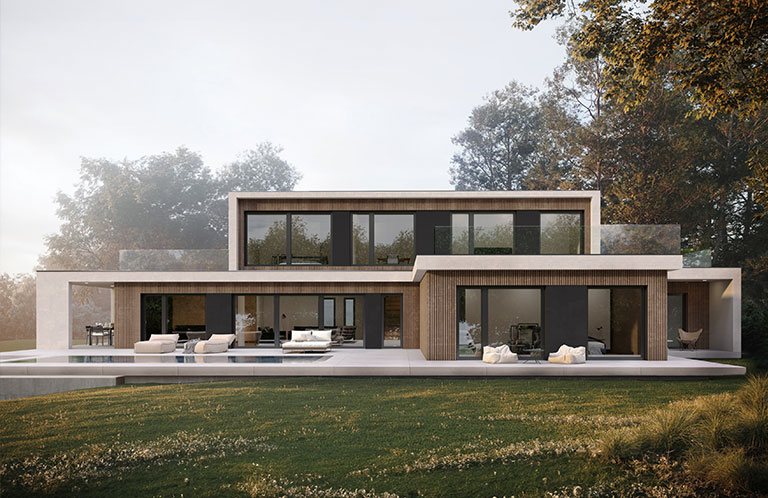Luxury signature home villas with refined modern architecture